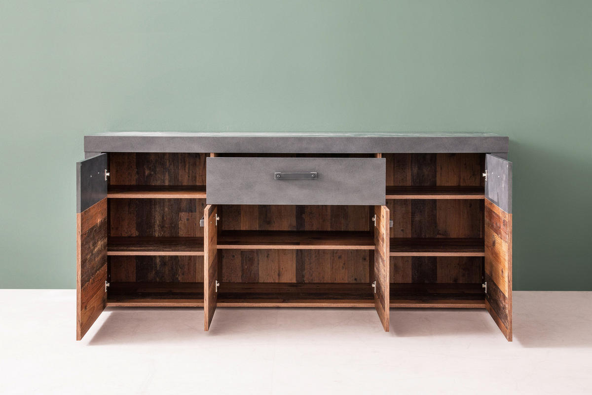 SIDEBOARD grau - Grau, Holzwerkstoff (178/76/40cm) - ebuy24