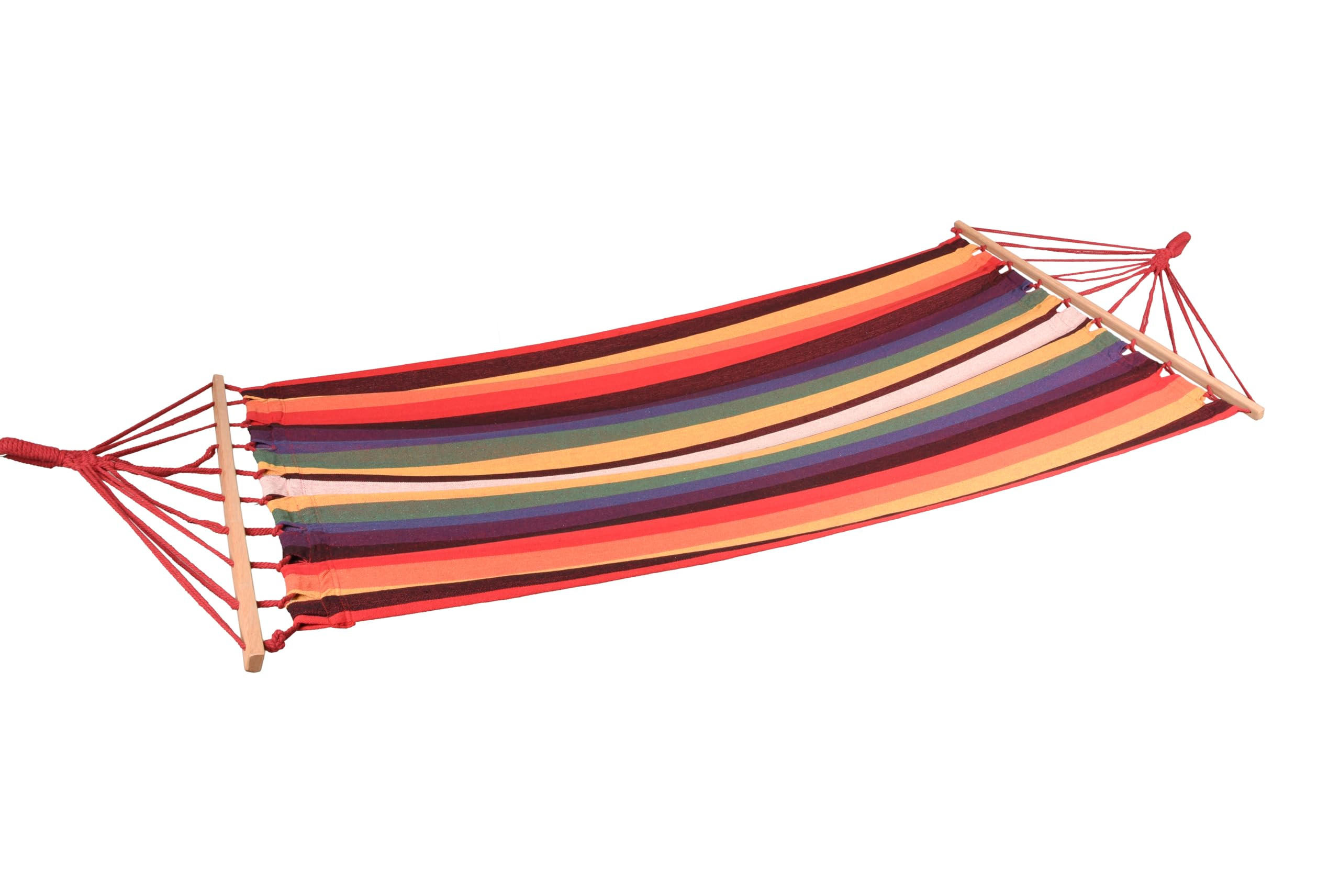 HÄNGEMATTE Trier Rot Pappelholz Relaxmatte zum Hängen - Rot, Holz (100/20/280cm) - DELUKE