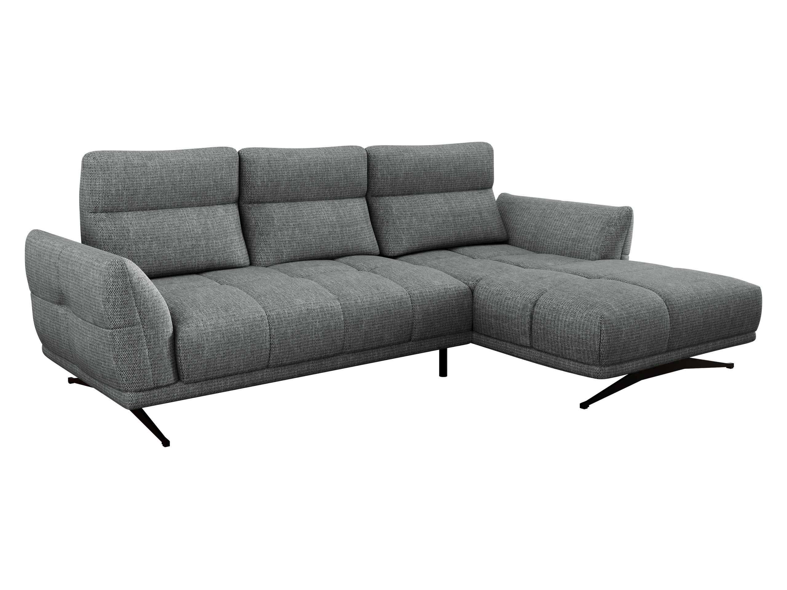 ECKSOFA Giovanni Z LCH, Seite: Rechts 2R-LC - Schwarz/Grau, Holz/Textil (298/195cm) - MIRJAN24