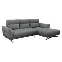 ECKSOFA Giovanni Z LCH, Seite: Rechts 2R-LC - Schwarz/Grau, Holz/Textil (298/195cm) - MIRJAN24