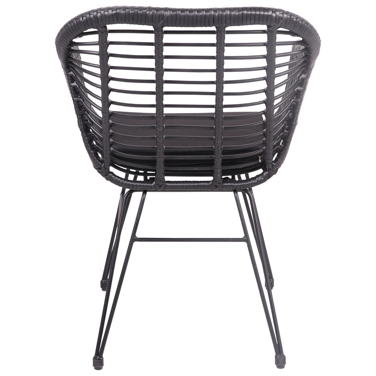 SESSEL Cinta Schwarz 2er-Set - Schwarz, Kunststoff (56/84/60cm) - Happy Garden
