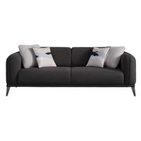 3-SITZER Sofa LUMINA, Anthrazit - Anthrazit, Leder/Kunststoff (230/82/93cm)