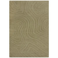 WOLLTEPPICH Wellen Abstrakt, Wohnzimmer Olivegrün Rechteckig 120x170 - Grün, Textil (170/120cm) - KADIMA DESIGN