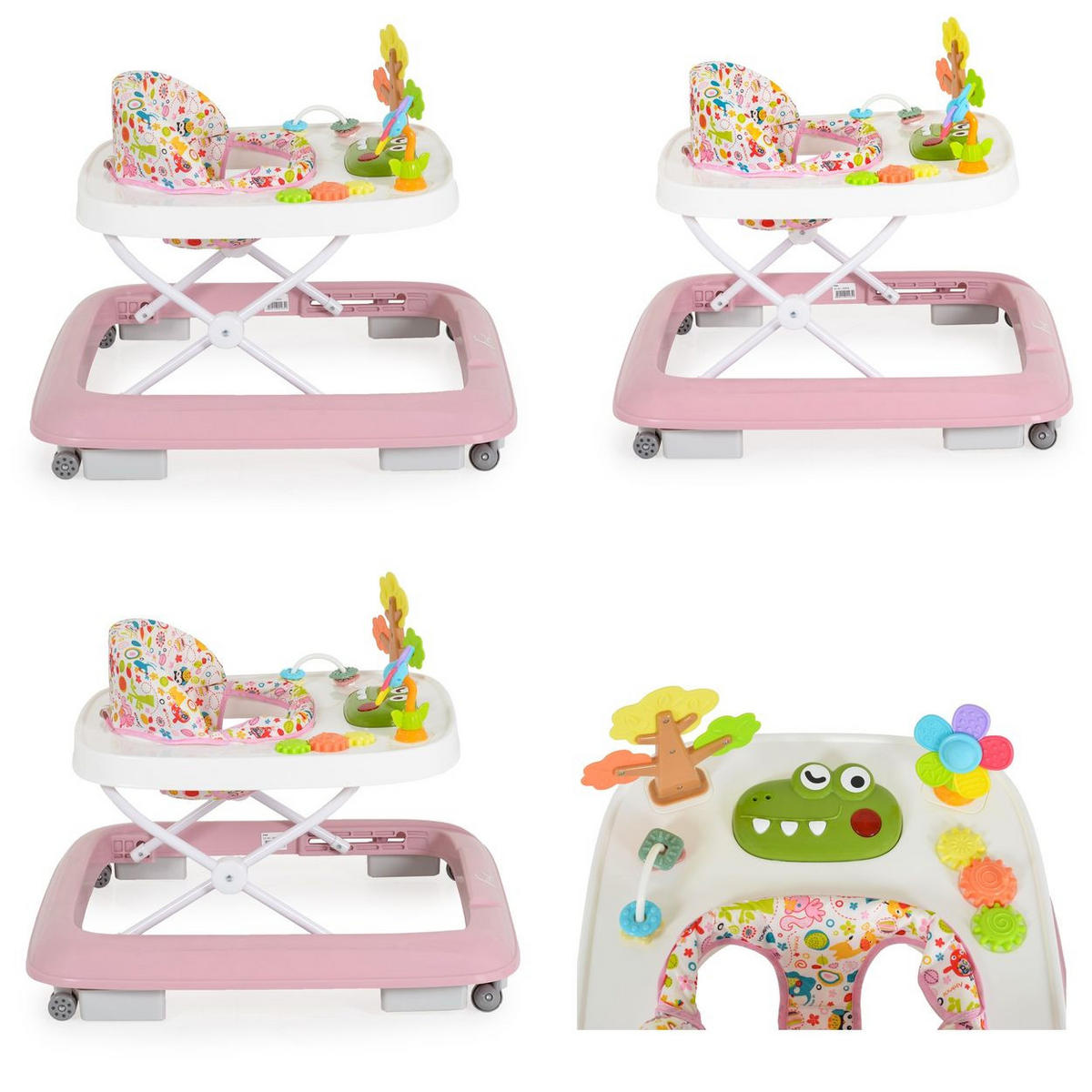 LAUFLERNHILFE Forest Lieder rosa Lichter Spielcenter Räder faltbar Stopper 12 kg - Rosa, Kunststoff (62/58/70cm) - Moni