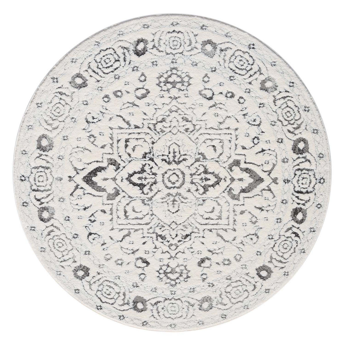 KURZFLOR-TEPPICH Lounge 0638 Grau 200 cm Rund - Grau, Textil (200/200cm) - carpet city