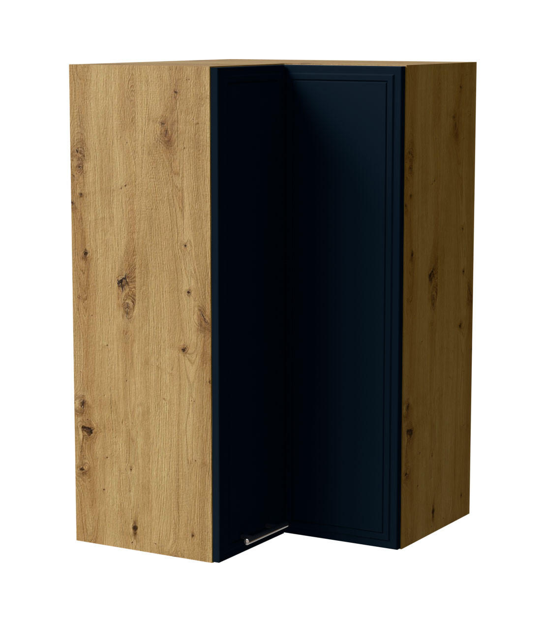 ECKHÄNGESCHRANK Salo W14/60 Eiche Artisan / Indigo Matt 60 / 60 / 96cm - Eiche Artisan/Dunkelblau, Holz/Holzwerkstoff (60/96/60cm) - Feldmann-Wohnen
