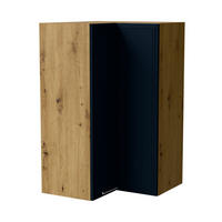 ECKHÄNGESCHRANK Salo W14/60 Eiche Artisan / Indigo Matt 60 / 60 / 96cm - Eiche Artisan/Dunkelblau, Holz/Holzwerkstoff (60/96/60cm) - Feldmann-Wohnen