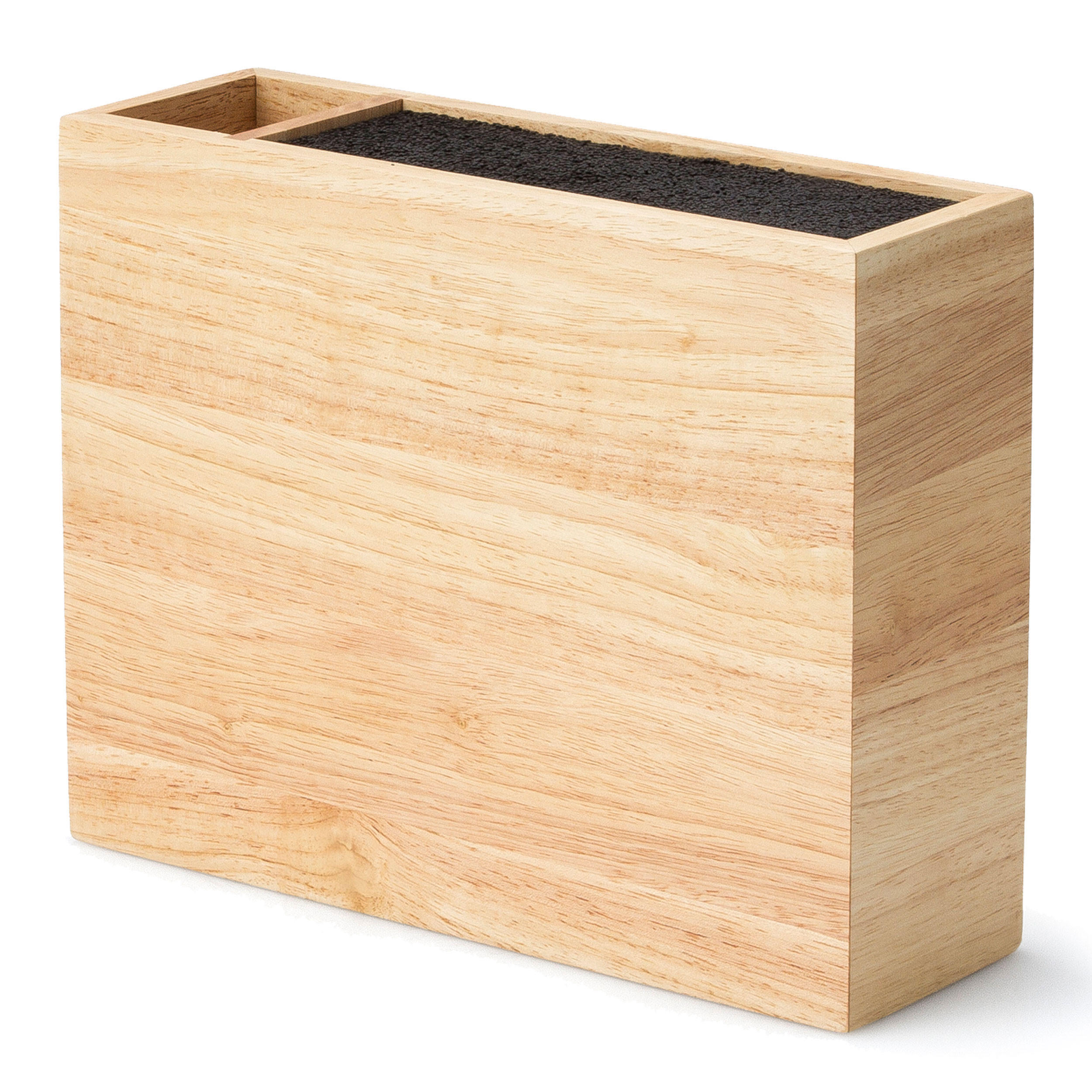 MESSERBLOCK für Schublade mit flexiblem Einsatz, Gummibaumholz - Braun, Holz (30/5/45cm) - Continenta