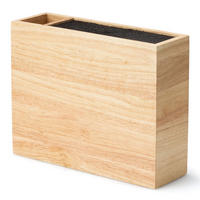 MESSERBLOCK für Schublade mit flexiblem Einsatz, Gummibaumholz - Braun, Holz (30/5/45cm) - Continenta