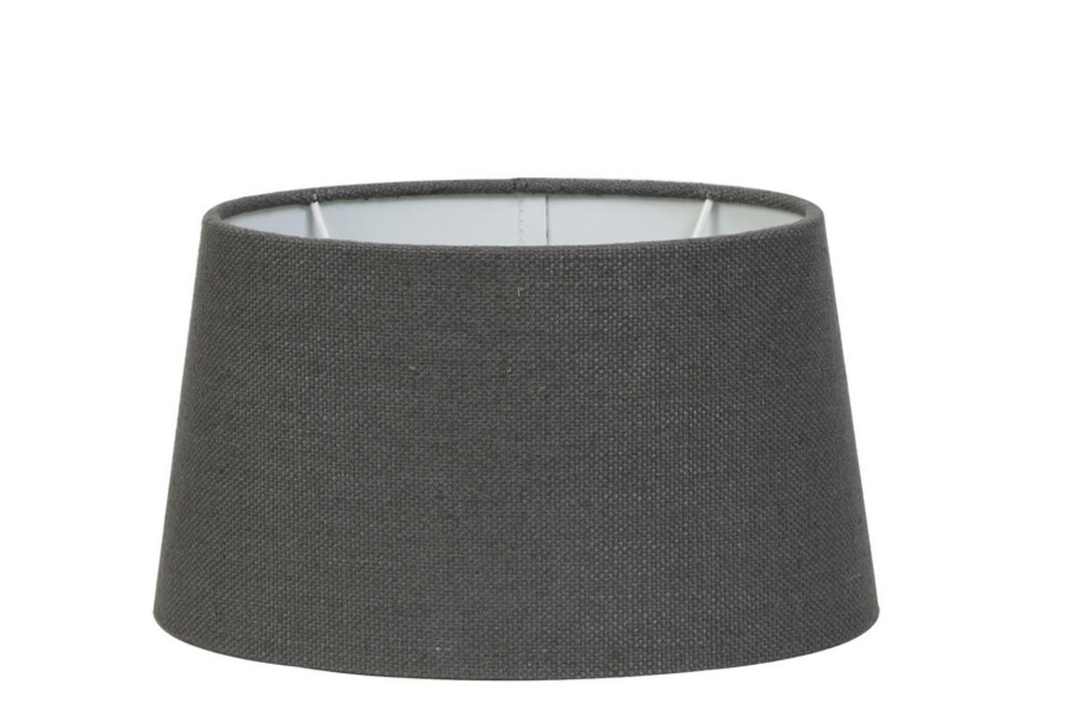 LAMPENSCHIRM Livigno Grau 25/21/14 cm - Dunkelgrau, Textil (25/21/14cm) - Light & Living