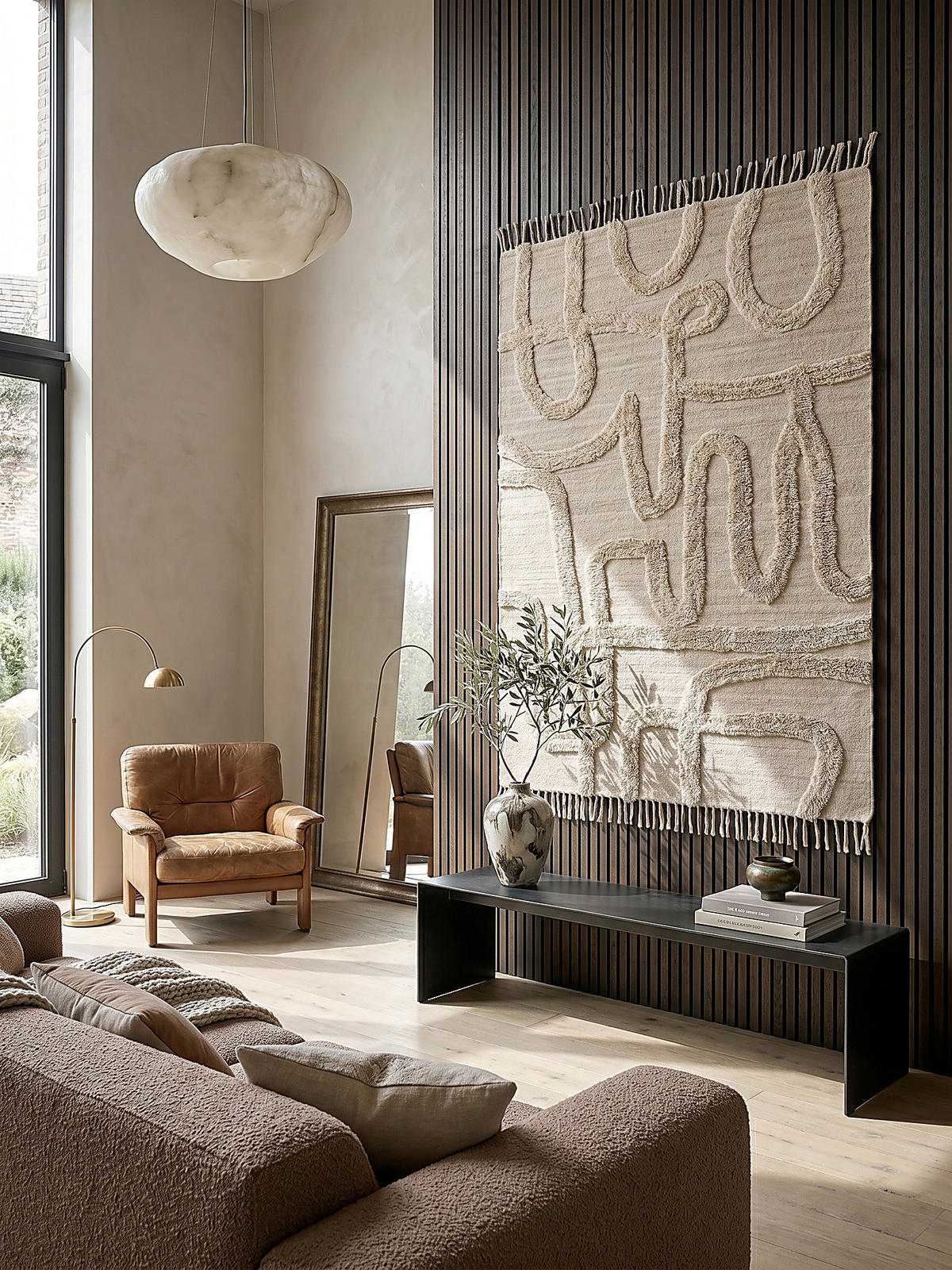 WOLLTEPPICH FOWEY, abstrakt, Natur-Beige, 200 x 290 cm - Beige, Textil (200/290cm) - KADIMA DESIGN