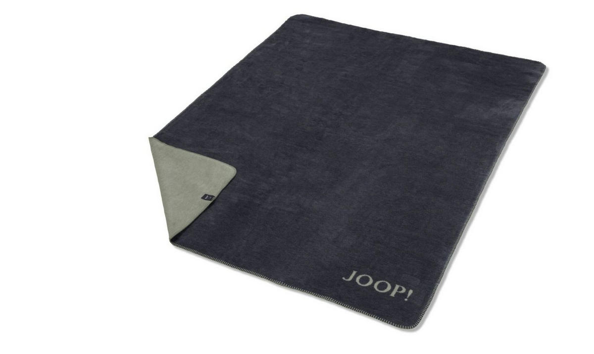 WOHNDECKE MELANGE-DoubleFace Navy-Oliv 150 x 200cm - Blau, Textil (150/200cm) - Joop!