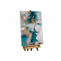 ACRYLBILD HANDGEMALT 75/100 cm - Türkis/Grau, Holz/Textil (75/100cm) - KUNSTLOFT