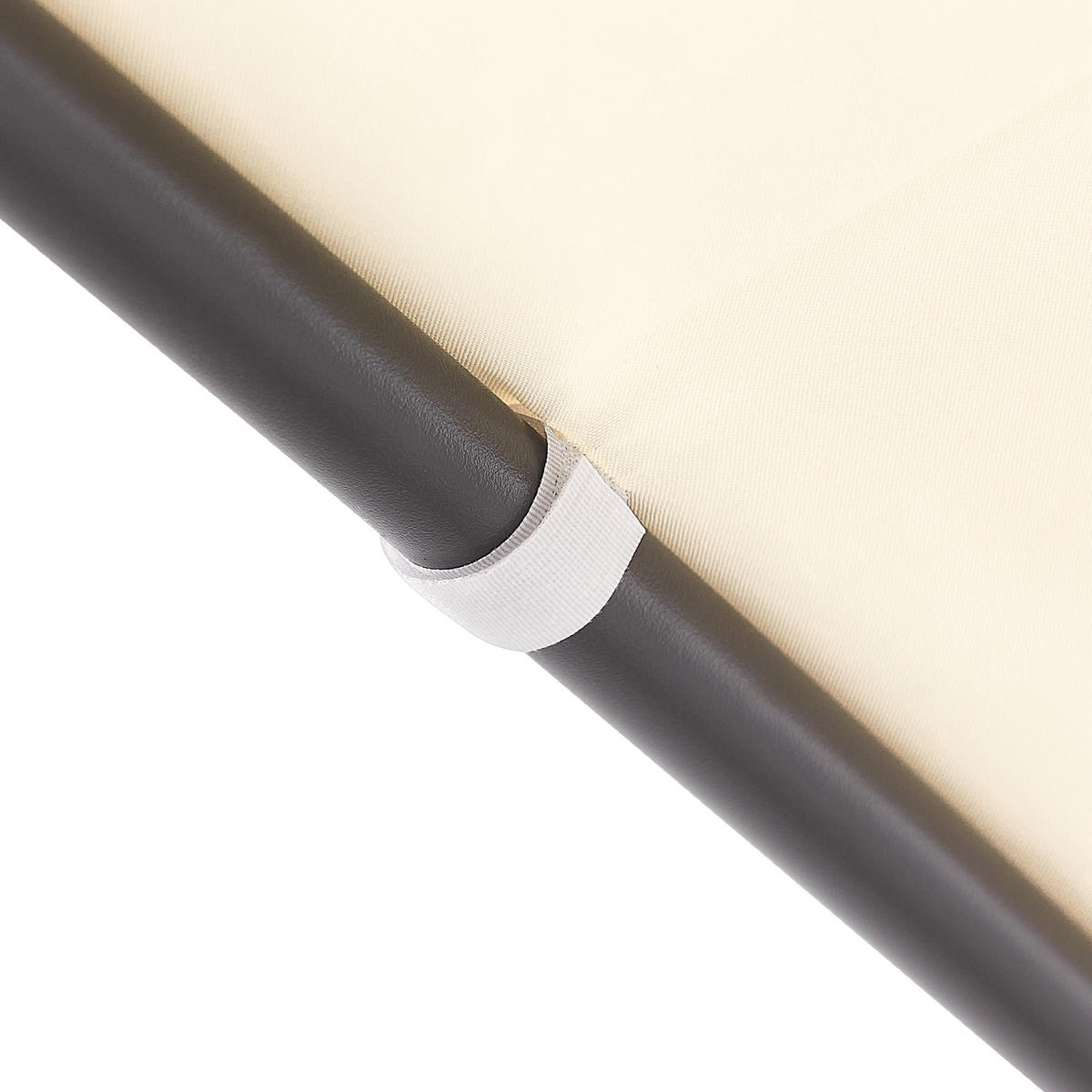 PERGOLA Stahl beige 305/305 cm Vomero - Beige/Schwarz, Kunststoff (305/212/305cm) - Beliani