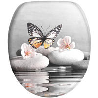 WC-SITZ mit Absenkautomatik Vanesa - Grau, Holzwerkstoff (38/6/47cm) - Sanilo