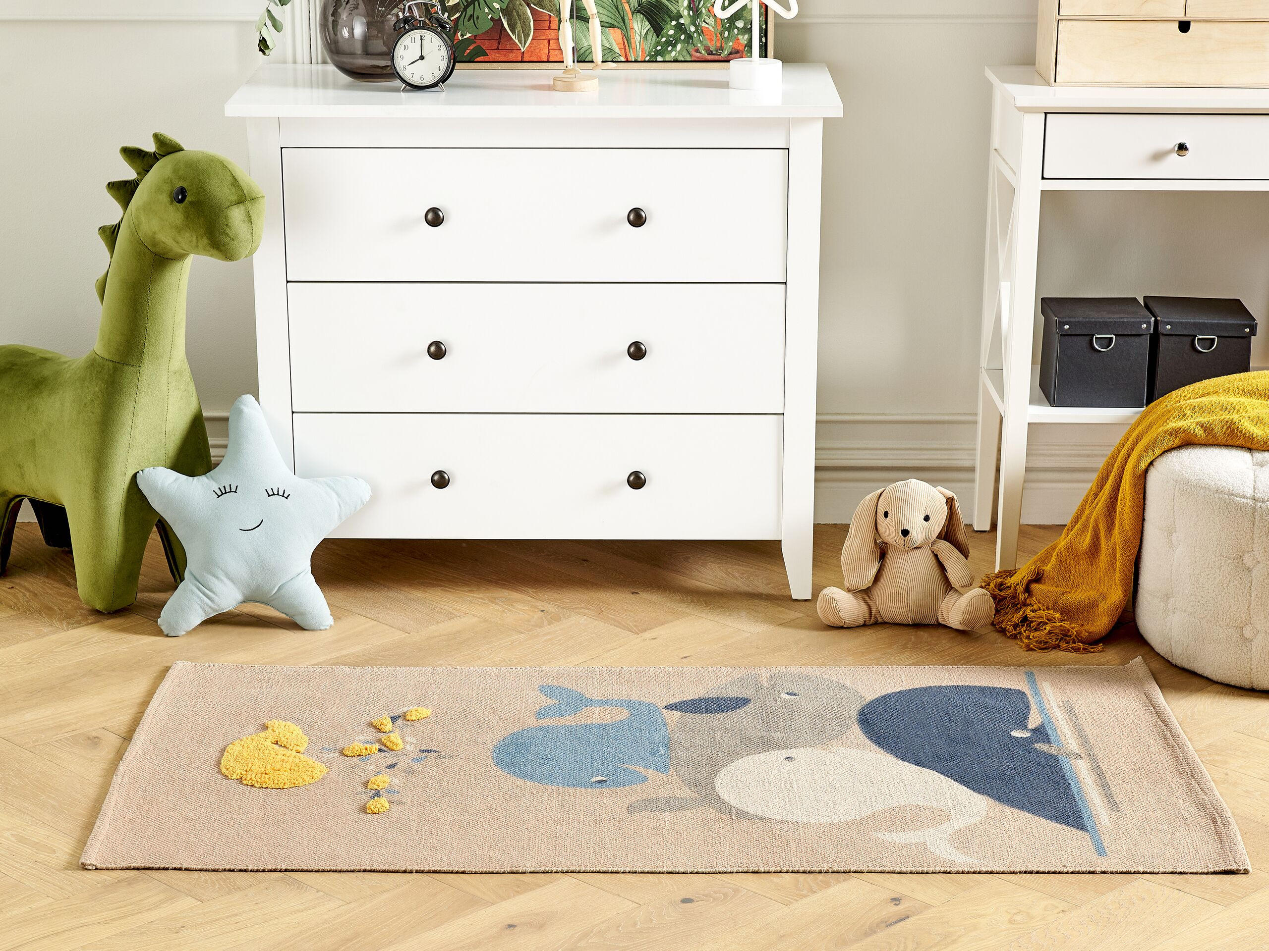 KINDERTEPPICH-SEAI 150/80 cm - Beige, Textil (80/150cm) - Beliani