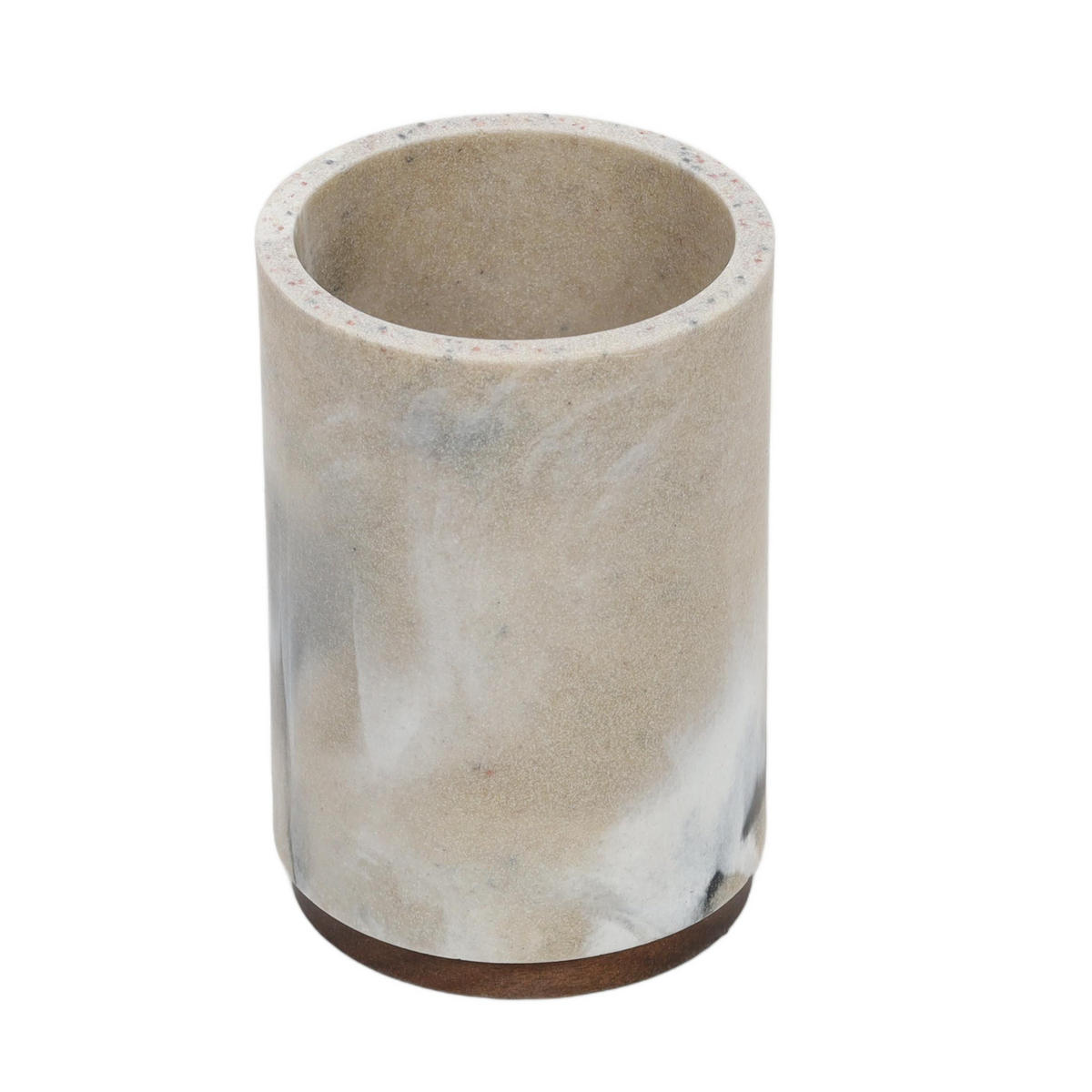 ZAHNBÜRSTENBECHER Come 7/7/10,5 cm - Beige, Kunststoff (7/10.5/7cm) - 5five Simply Smart