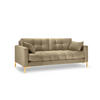 SOFA Mamaia aus Samt beige 2 Sitzplätze - Beige, Textil (92/75/152cm) - Micadoni