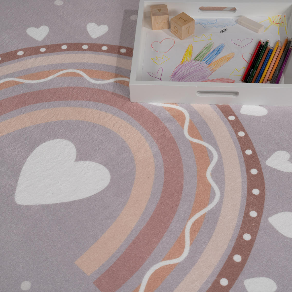 KINDERTEPPICH 160/220 cm Eliz 392 - Grau, Textil (160/220cm) - Paco Home