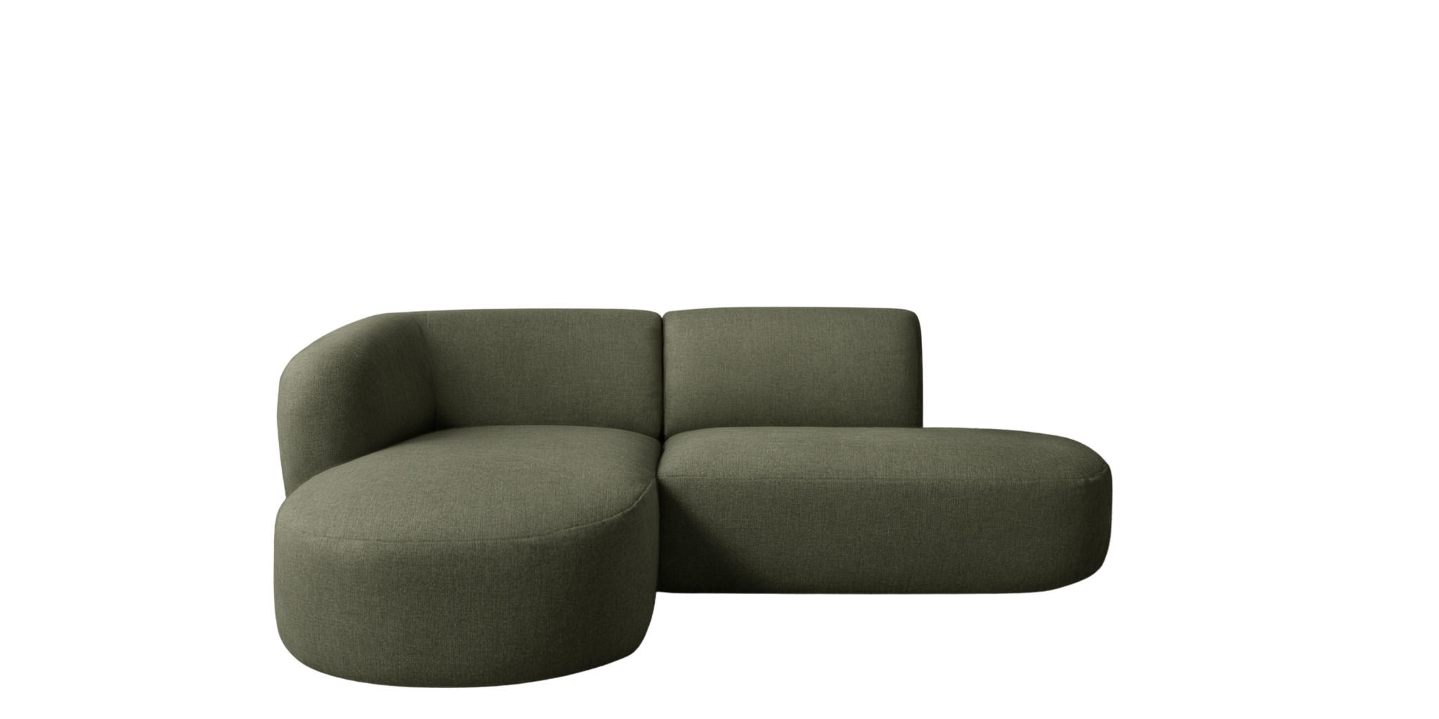 ECKSOFA L-Form Luna, stoff Lins, Grün, Links - Grün, Holz (242/188cm) - Kaiser Möbel