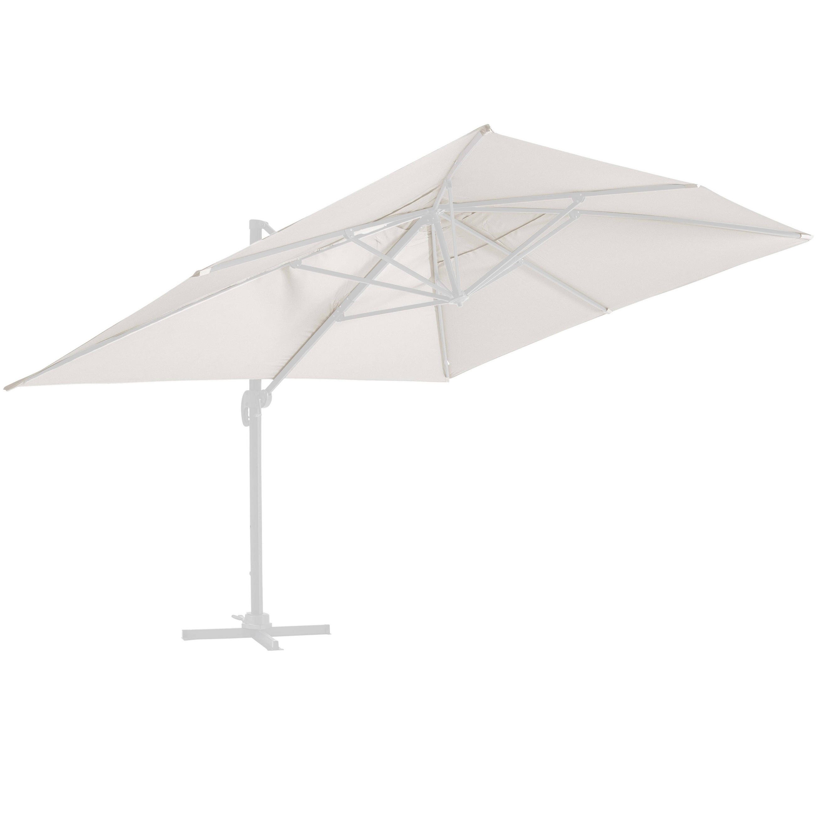 SONNENSCHIRMSTOFF, Weiß - Weiß, Textil (400/300cm) - Oviala