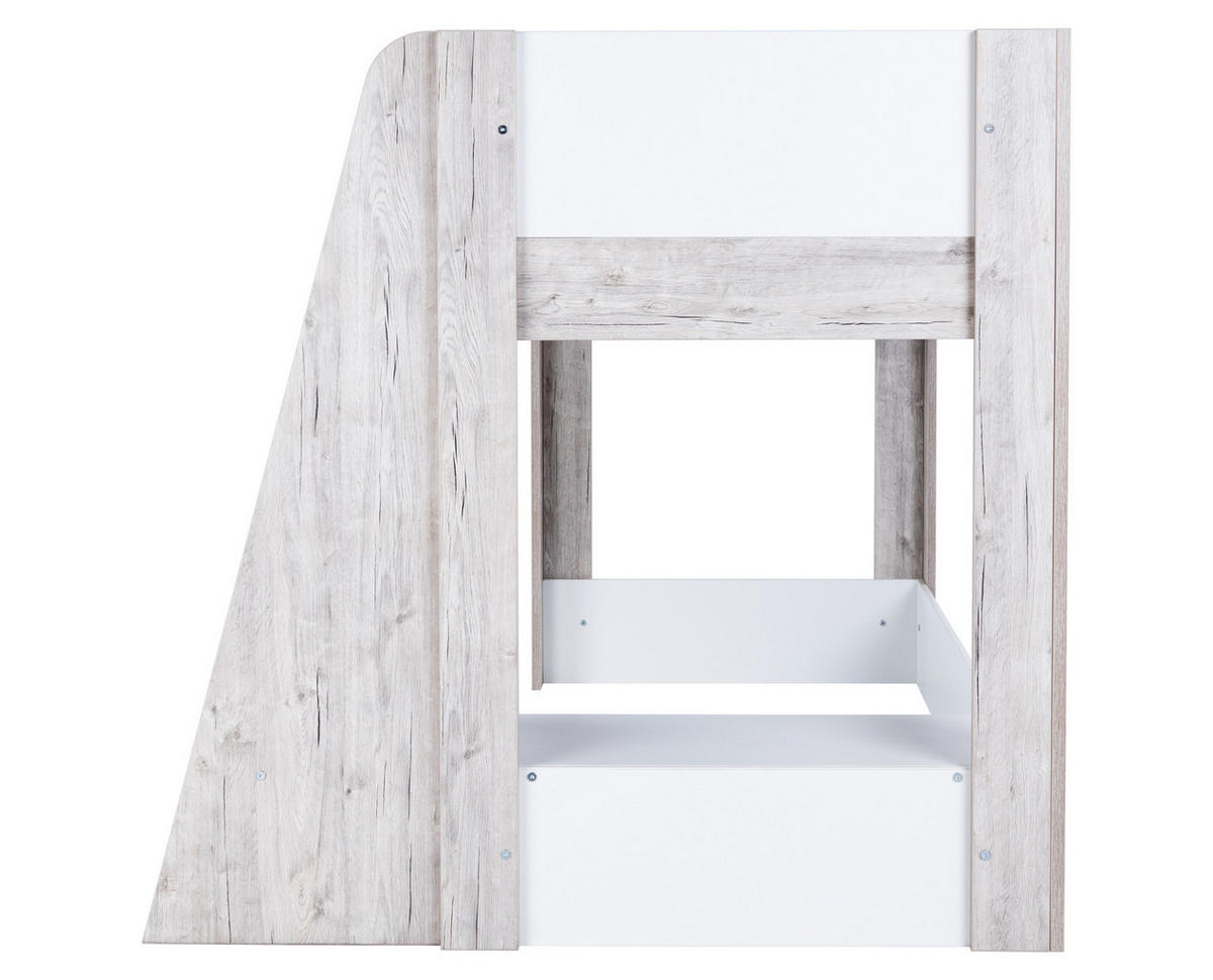 SCHULKINDZIMMER Komplettset Bente 4-tlg - Eichefarben/Silberfarben, Holzwerkstoff/Kunststoff (1/1/1cm) - arthur berndt