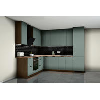 L-KÜCHE Sorento Grün & Dunkle Eiche – 294 × 239 cm – KÜ-SORENTO2-001 - Grün, Holzwerkstoff (294/247/239cm) - ROYAL24_MARKT
