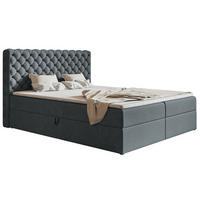 BETT Grafit FOX 8 120x200 cm - Graphitfarben, Textil (120/200cm) - Sepro Meble