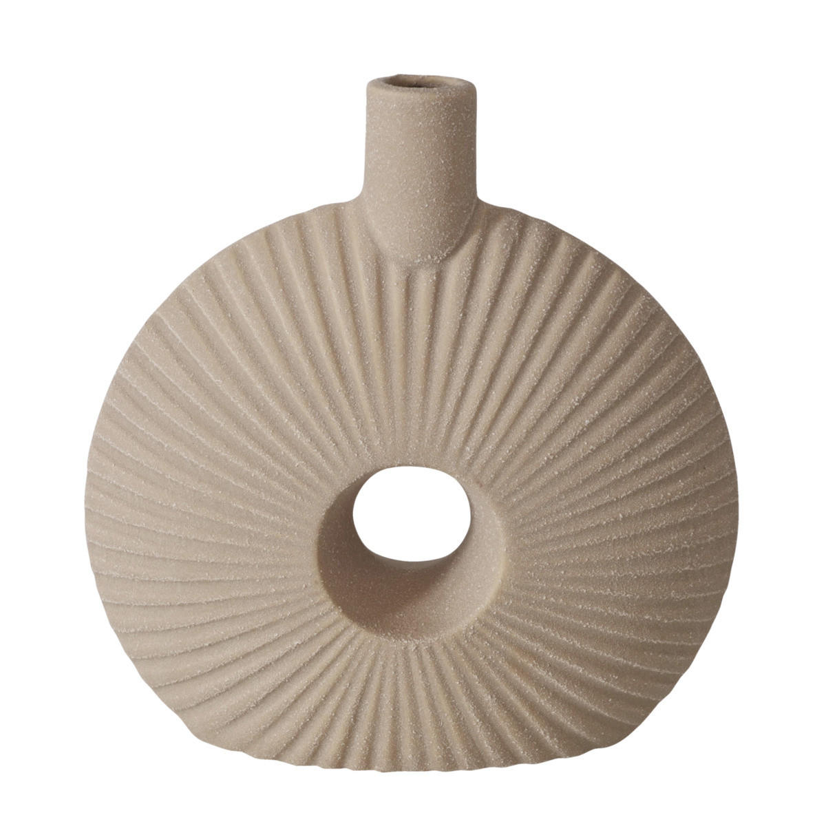 KERAMIKVASE Daniela 19 cm - Beige, Keramik (19cm) - Boltze Home