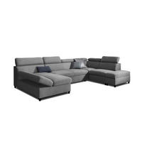 WOHNLANDSCHAFT Schlafsofa Anton - Grau, Holzwerkstoff/Textil (342/96/205cm) - Fun Möbel