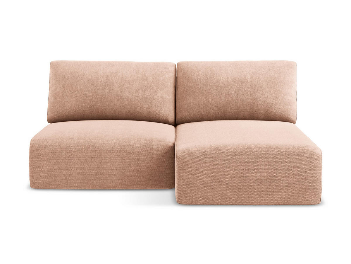 ECKSOFA mit Schlaffunktion rechts Chenille Stoff Pink - Pink/Koralle, Kunststoff/Textil (210/149cm) - Makamii