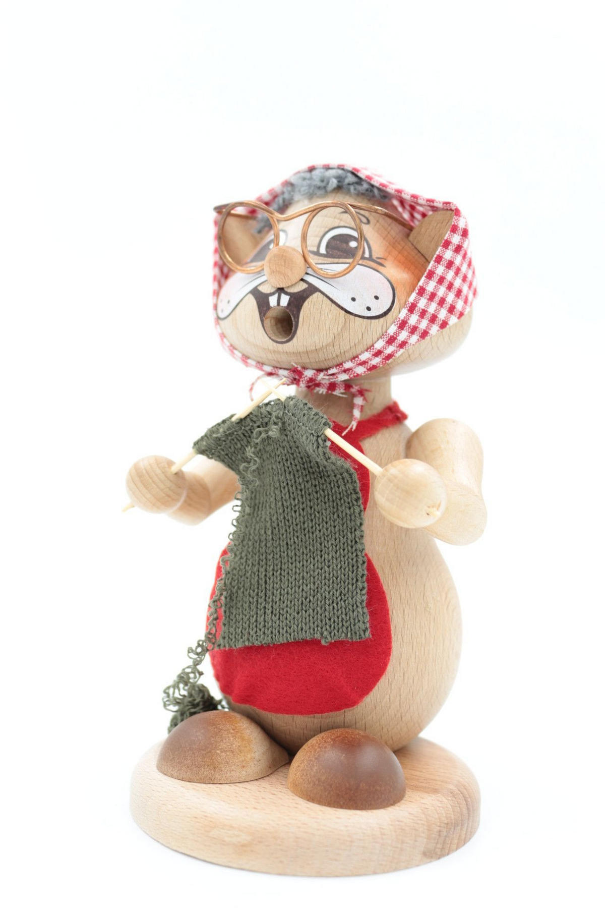 RAUCHFIGUR Hamster Oma 18 cm - Multicolor, Holz (12/18/0.1cm)