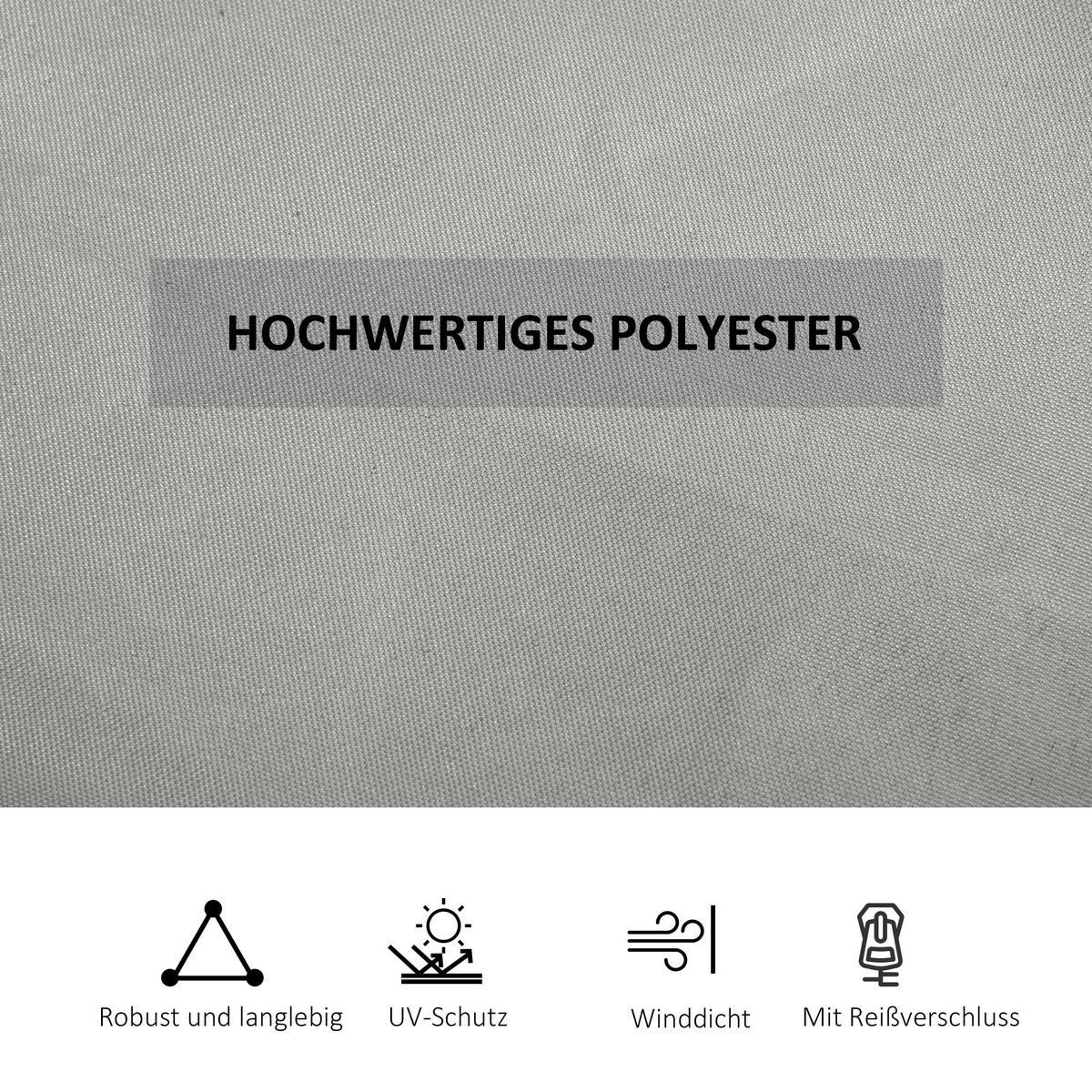 ERSATZVORHANG DE-06052 für Pavillon 4er-Set 302/205 cm Hellgrau - Hellgrau, Textil (1/205/302cm) - ComfortXL