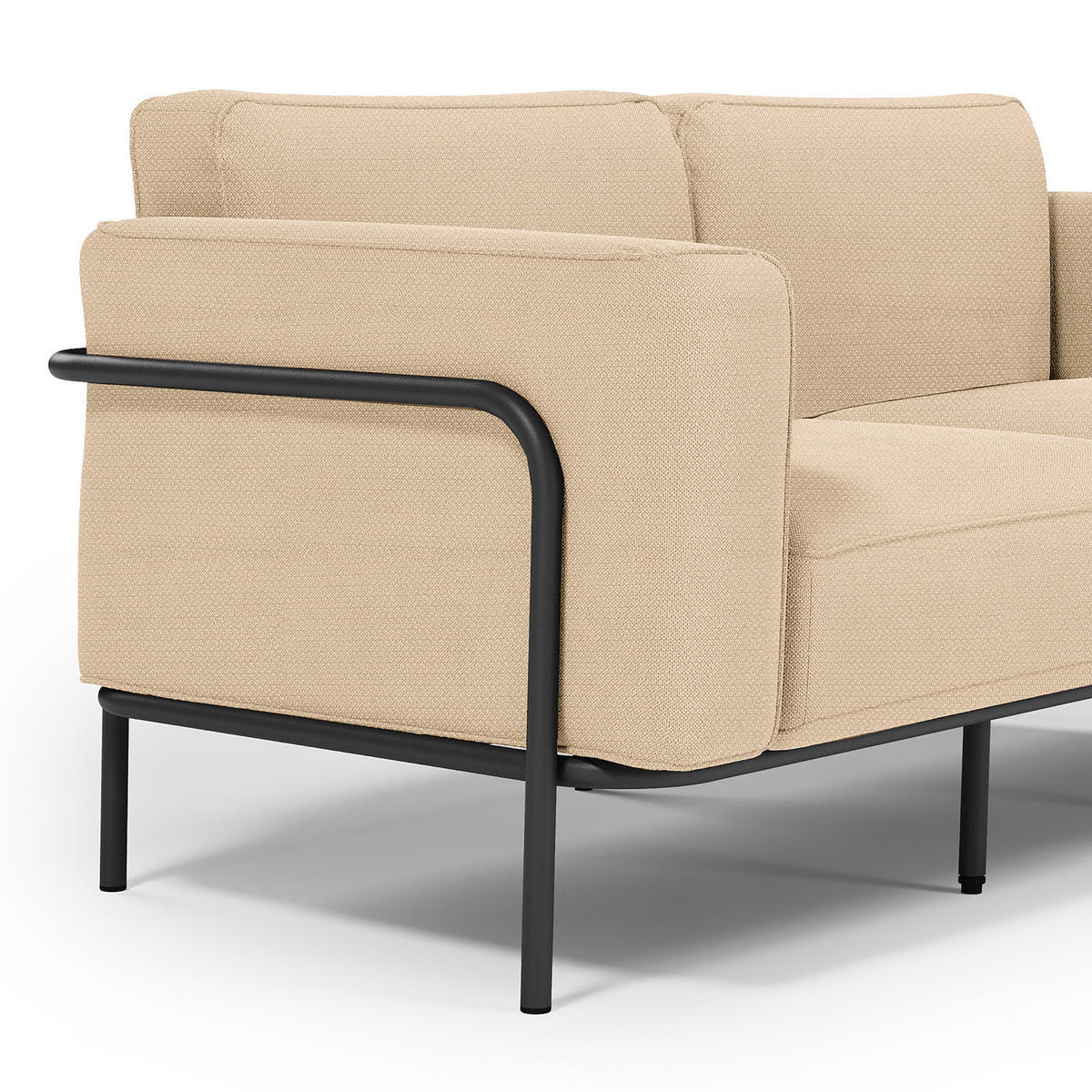 2-SITZER OUTDOOR-SOFA - Beige, Textil/Metall (182/76/88cm) - home24