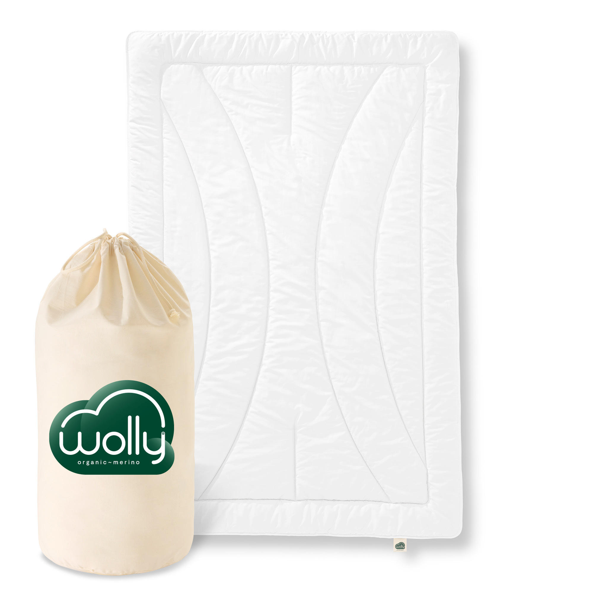 GANZJAHRESBETTDECKE MERINOWOLLE 100% Schurwolle mittel - Weiß, Naturmaterialien/Textil (140/200cm) - wolly