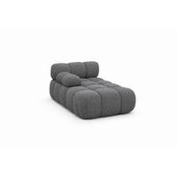 CHAISELONGUE Modular, Bouclé-Stoff Abriamo, Dunkelgrau, Links, Selia - Dunkelgrau, Holz (95/70/160cm) - Kaiser Möbel