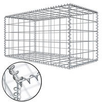 GABIONEN Steinkorb aus Stahl, 100/50/50 cm, Feuerverzinkt - Grau, Metall (50/50cm) - Niederberg Metall