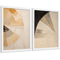 PLAKAT Sada 2 Black Abstract A3 Bílý rám - bílá, papír (29.7/1/42cm) - Nacnic