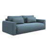 3-SITZER SOFA mit Schlaffunktion Strukturstoff Stoff Blau - Blau/Schwarz, Kunststoff/Textil (238/82/105cm) - Makamii