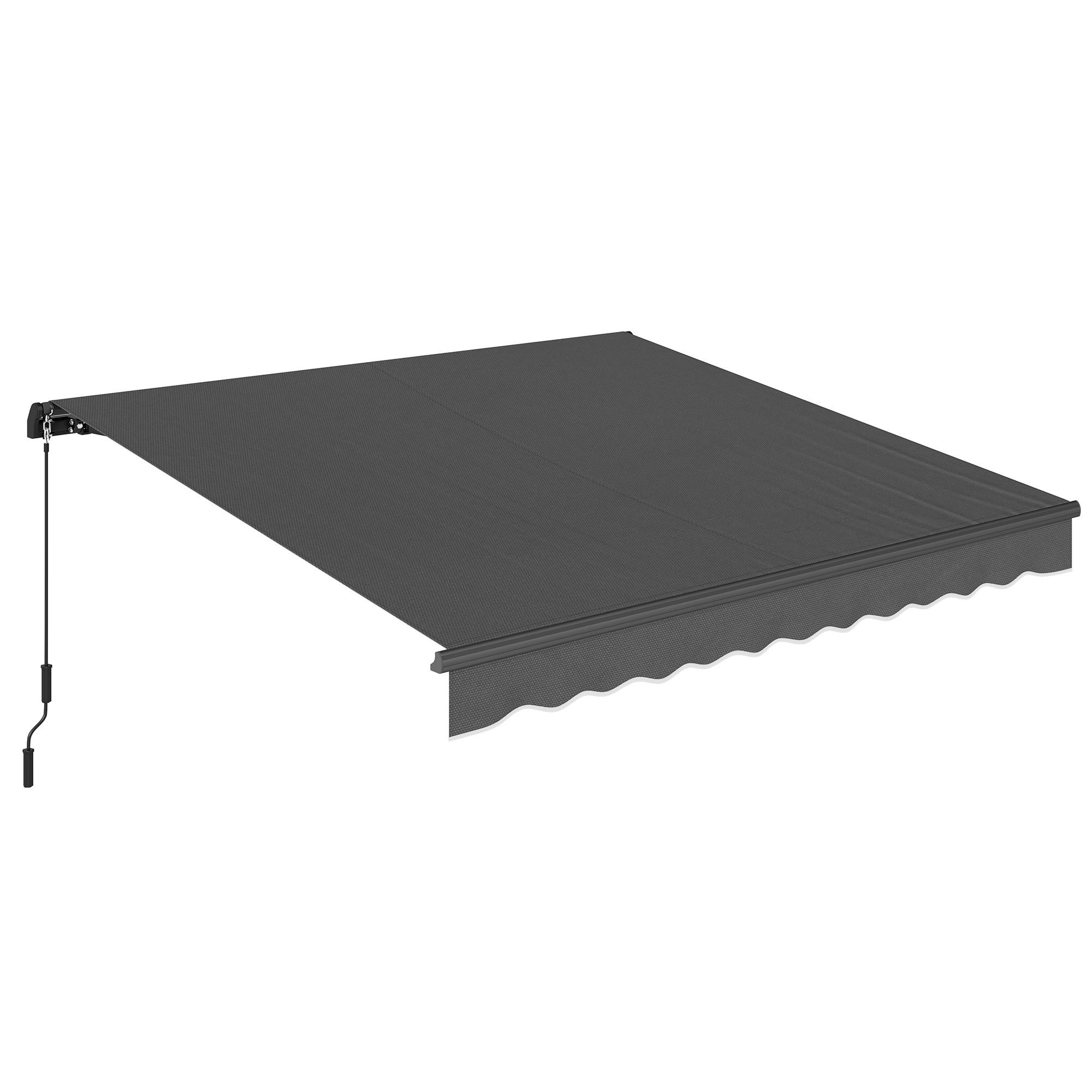 MARKISE Dunkelgrau 350.0/300.0/23.0cm - Dunkelgrau, Metall (300/23/350cm)