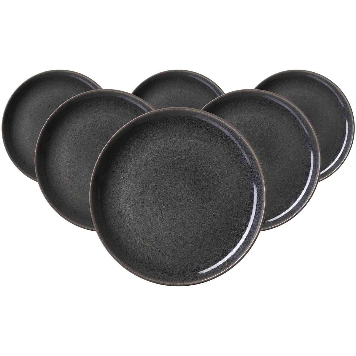 SPEISETELLER Toledo dunkelgrau ø 27,5 cm 6er Set - Dunkelgrau, Keramik (27.5cm) - Ritzenhoff Breker