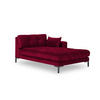 CHAISELONGUE rechts Mamaia aus Samt rot - Rot, Textil (102/75/185cm) - Micadoni