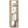 BÜCHERREGAL mit 4 Ebenen, 30x106,5x23,5 cm, Helle Eiche - Eichefarben, Holzwerkstoff (30/106.5/23.5cm) - Woltu