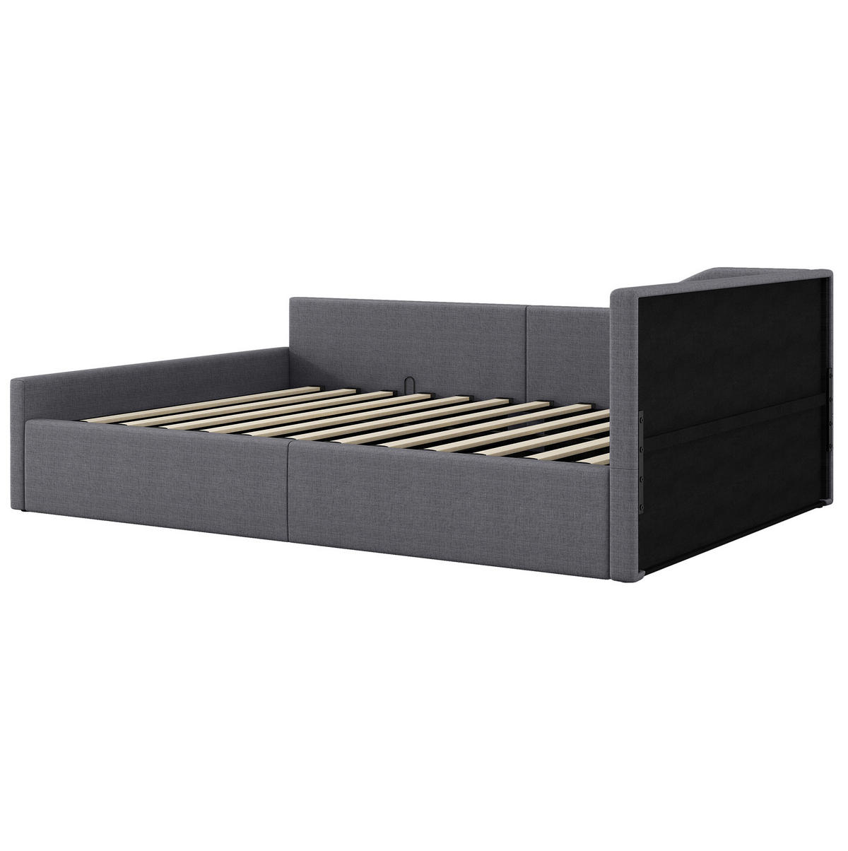 POLSTERBETT 160/200 cm aus MDF und Sperrholz mit PU-Bezug LED USB Stauraum und verstellbarem Kopfteil Weiß - Weiß, Textil (160/200cm) - Modenvie