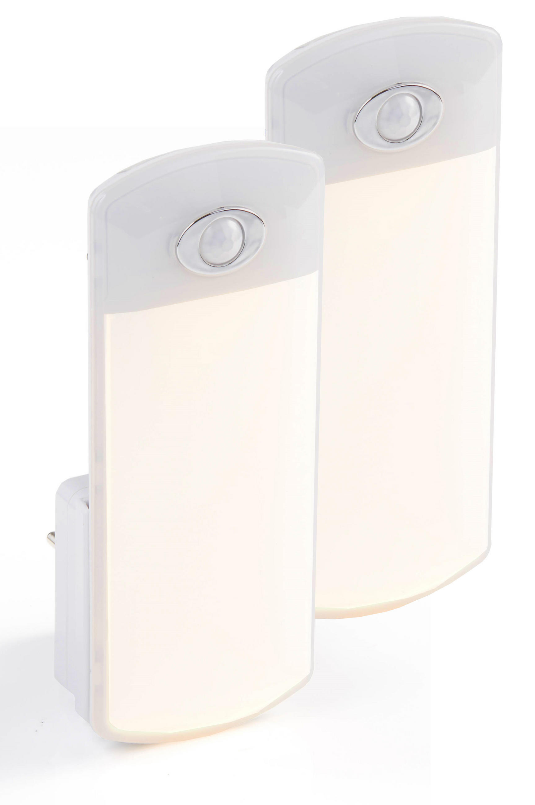 LED-STECKDOSEN-LEUCHTE Groß Weiß Kunststoff 2er-Set - Weiß, Kunststoff (1.5/6.3/16cm) - Northpoint