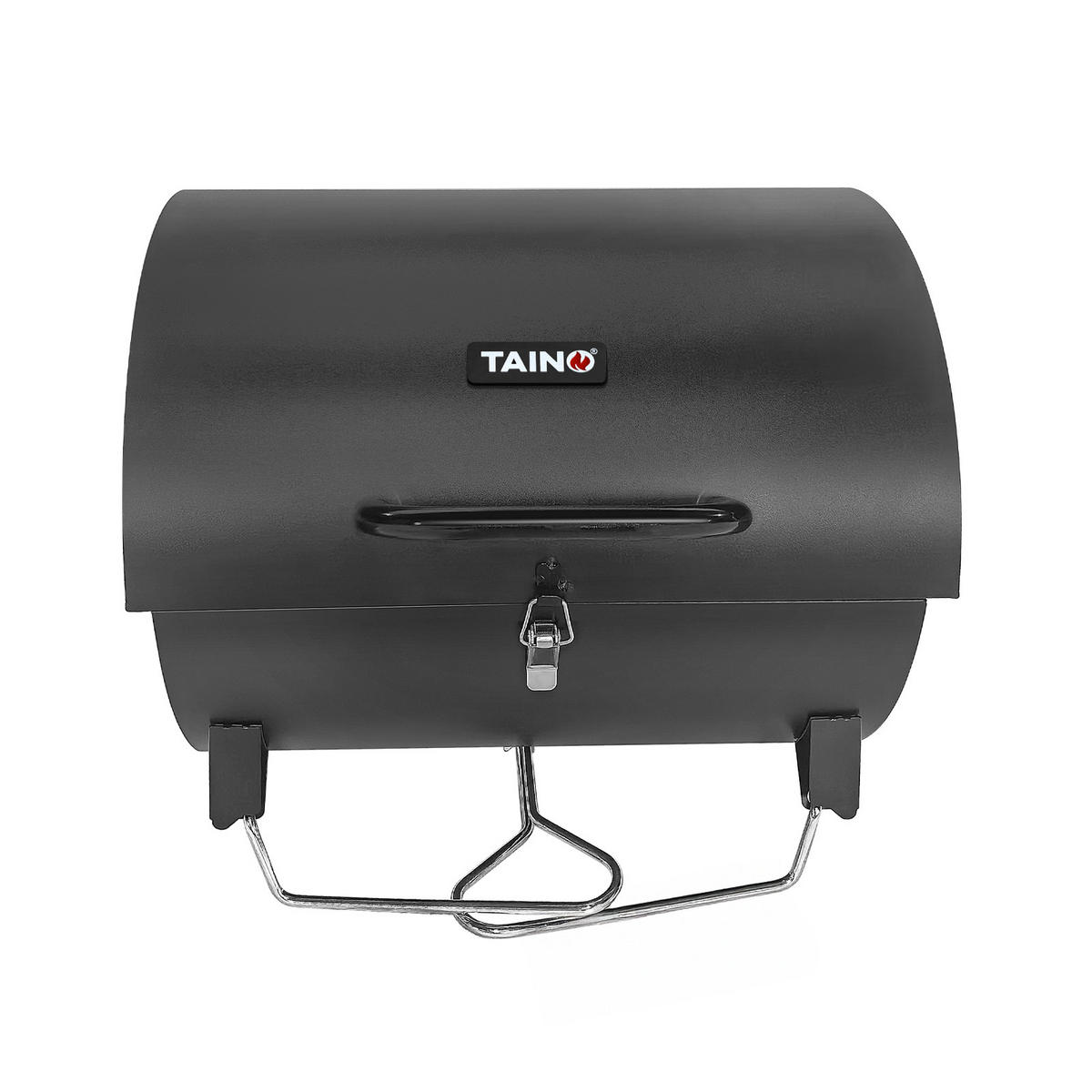 HOLZKOHLEGRILL CHAROX Tragbar - Schwarz, Metall (50/54/46cm) - TAINO