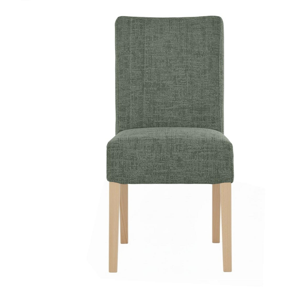 STUHL FREYA mit Buchenholzbeinen, Polsterstuhl, Dunkelgrün - Dunkelgrün/Buchefarben, Holz (47/94/42cm) - Beautysofa