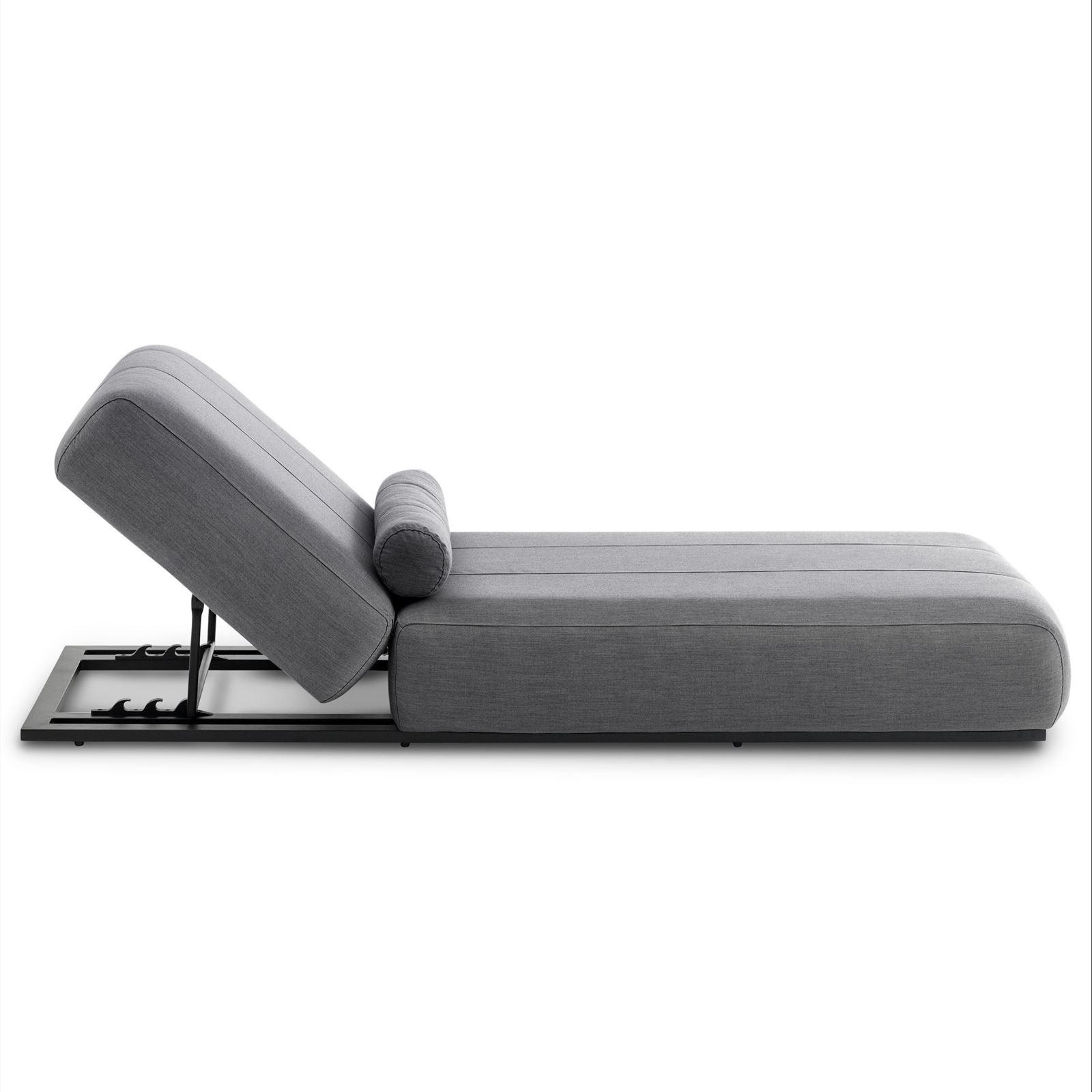 SONNENLIEGE TROPEA schwarz, dunkelgrau - Schwarz, Kunststoff (213/32/91cm) - IDIMEX