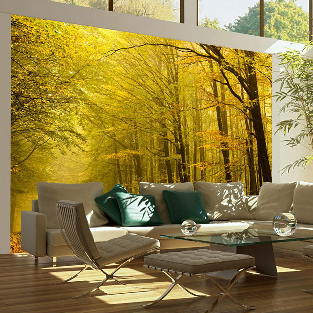 VLIESTAPETE Grün 250/193 cm - Goldfarben/Grün, Textil (250/1cm) - KUNSTLOFT