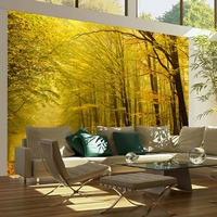 VLIESTAPETE Grün 250/193 cm - Goldfarben/Grün, Textil (250/1cm) - KUNSTLOFT
